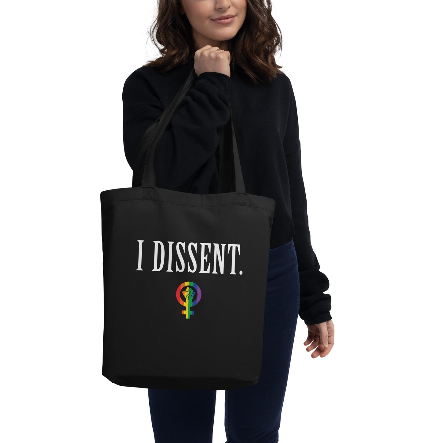 I Dissent. Organic Cotton Tote Bag- Pride Edition!