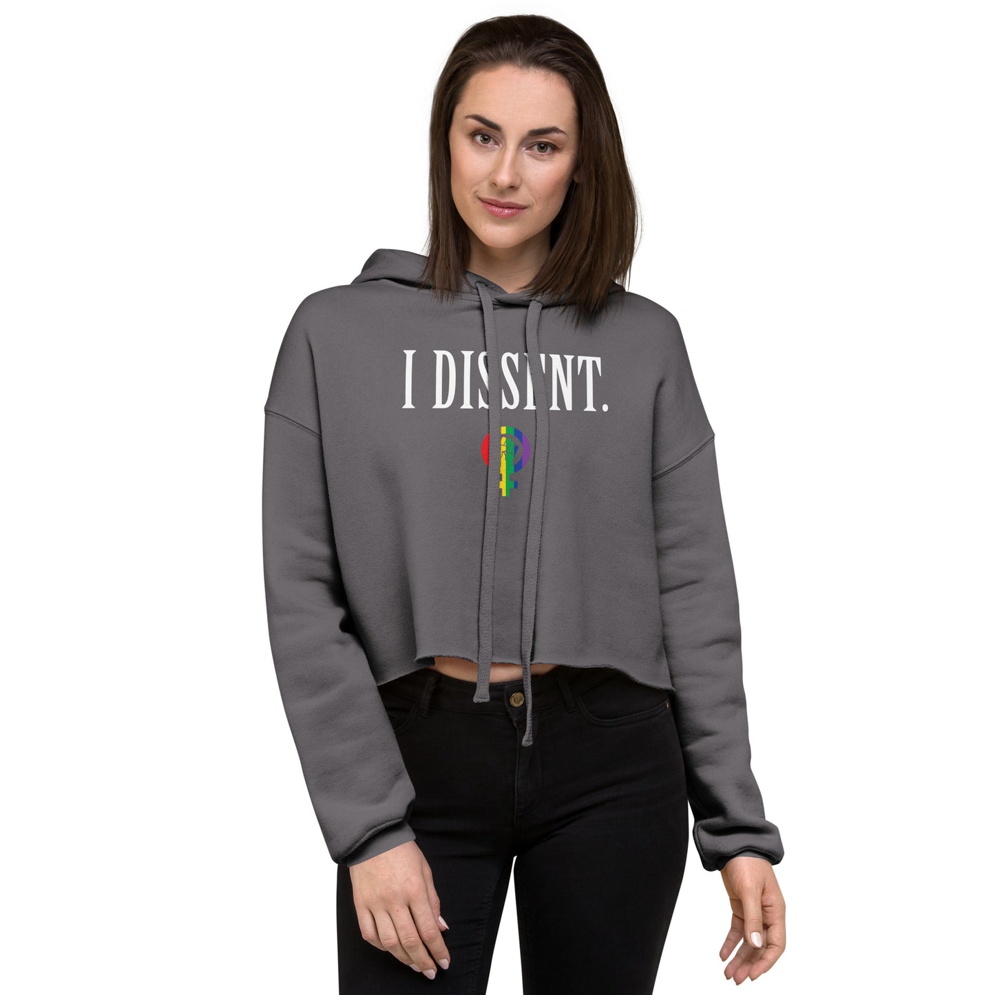 I Dissent. Croped Hoodie- Pride Edition!