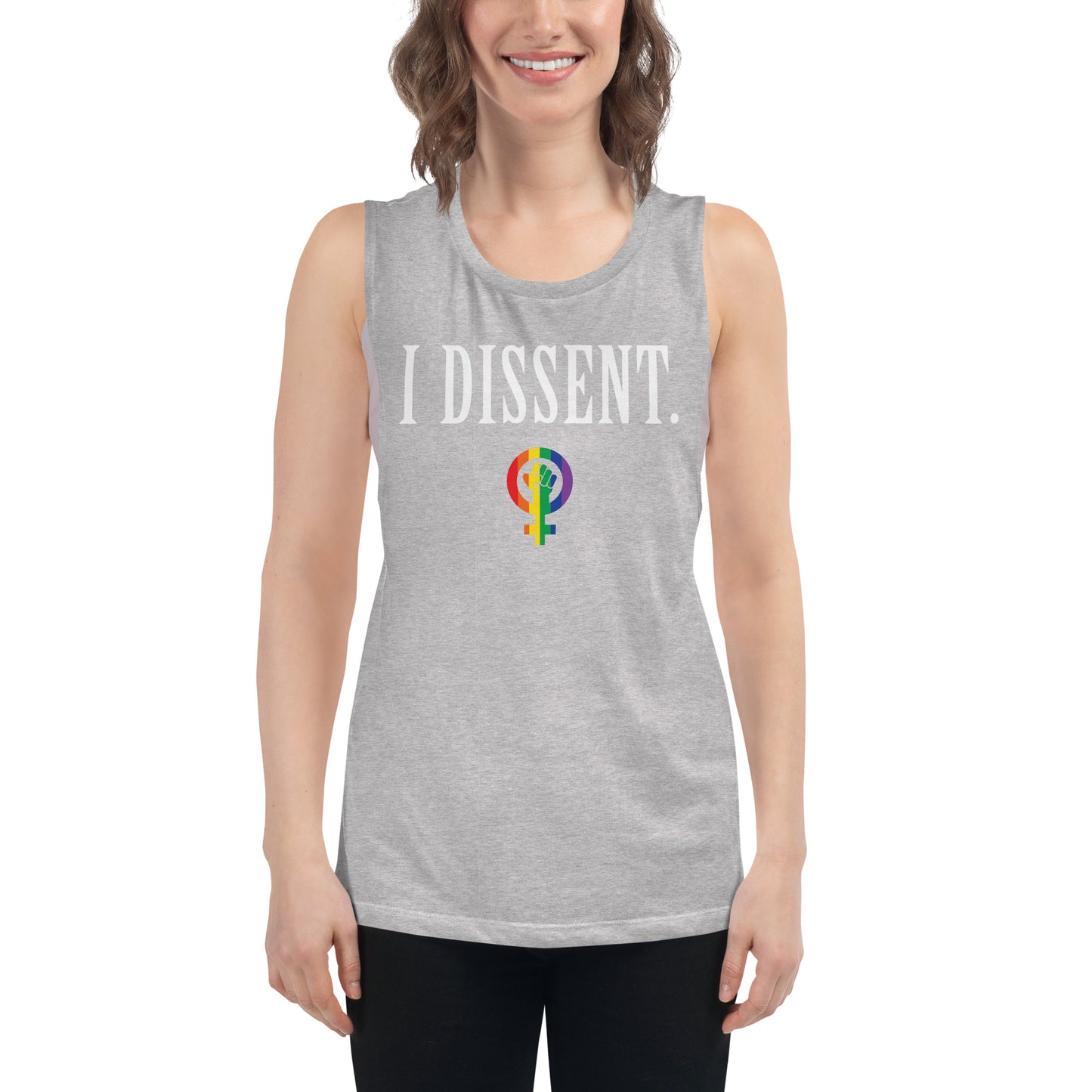 I Dissent. Women's Rights Muscle Tank- Pride Edition!