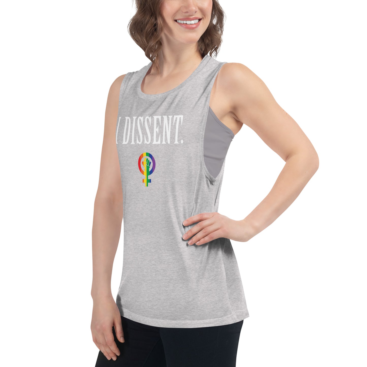 I Dissent. Women's Rights Muscle Tank- Pride Edition!