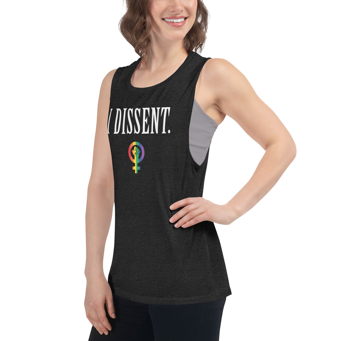 I Dissent. Women's Rights Muscle Tank- Pride Edition!