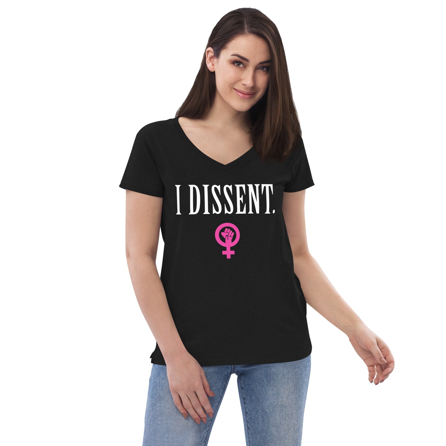 I DISSENT. Women's V-Neck Graphic Tee